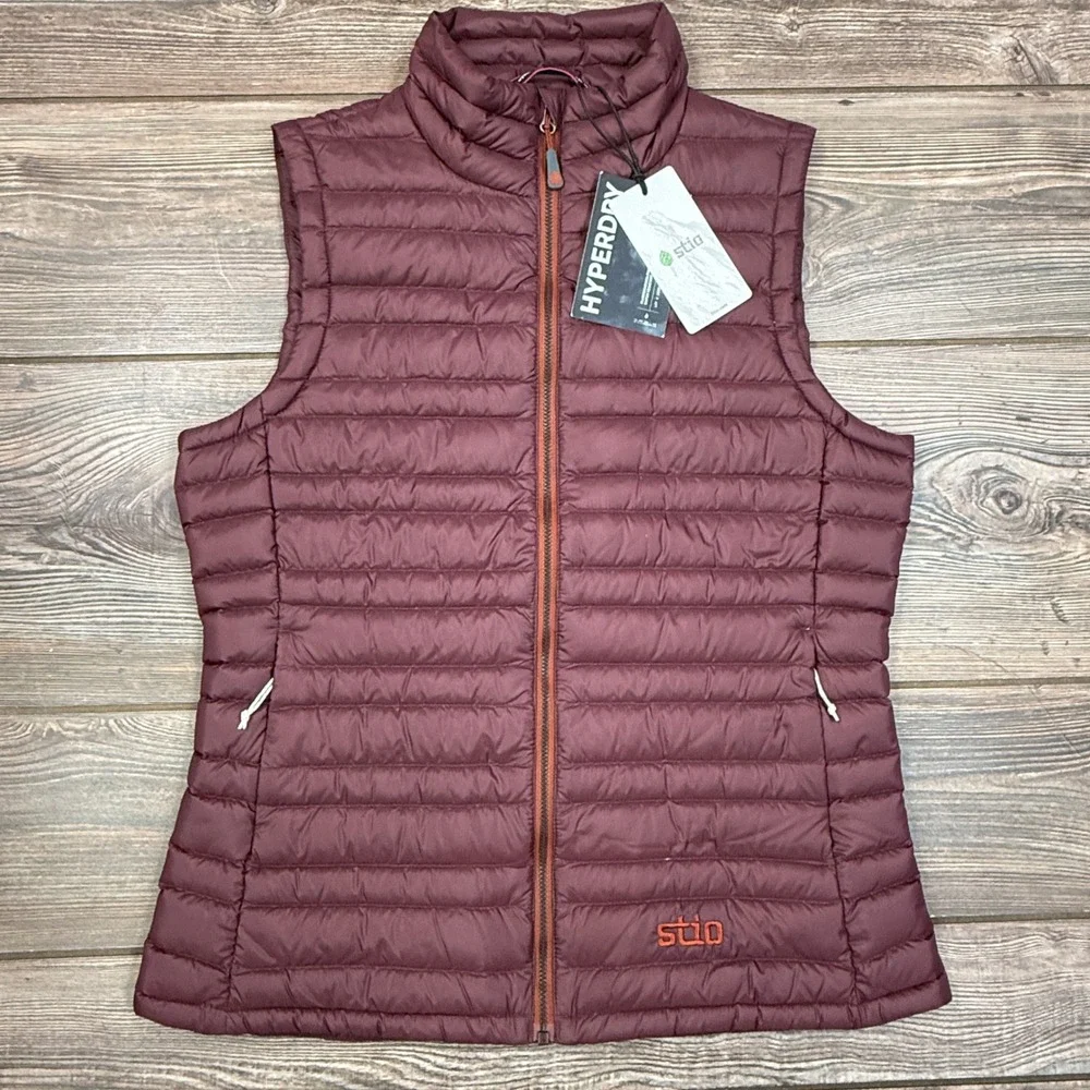 Stio Pinion Down Vest Womens Size Small Lodge Beam 800 Fill HyperDRY Puffer - Picture 1 of 8